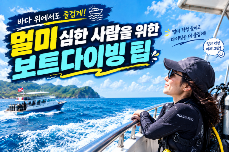 멀미 걱정 없는 보트다이빙 팁