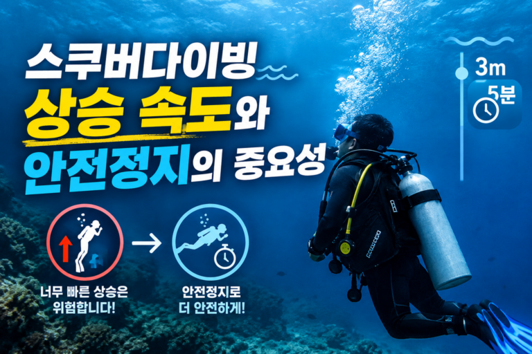 스쿠버다이빙 상승과 안전정지 안내