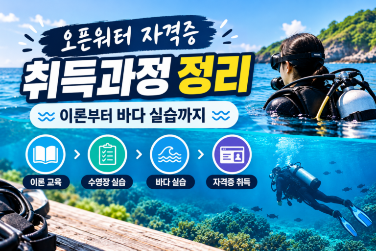 오픈워터 자격증 취득과정 정리