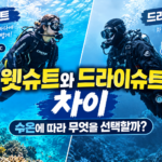 웻슈트와 드라이슈트 수온별 비교