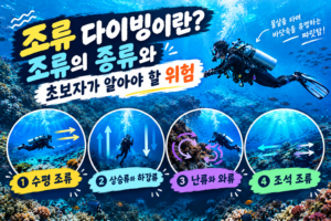 조류 다이빙과 네 가지 해류 안내